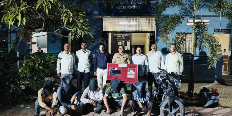नांदेड ग्रामीण पोलिसांची मोठी कारवाई ऑपरेशन क्रॅक डाऊन अंतर्गत जुगार अड्ड्यावर छापा ५ आरोपींना अटक