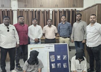 विमानतळ परिसरात घरफोडी करणाऱ्या टोळीचा छडा स्थानिक गुन्हे शाखेची धडाकेबाज कारवाई ५ लाखांचा मुद्देमाल जप्त