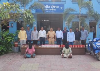 नांदेड ग्रामीण पोलिसांची मोठी कारवाई ऑपरेशन क्रॅक डाऊन  अंतर्गत विदेशी दारूचा साठा जप्त