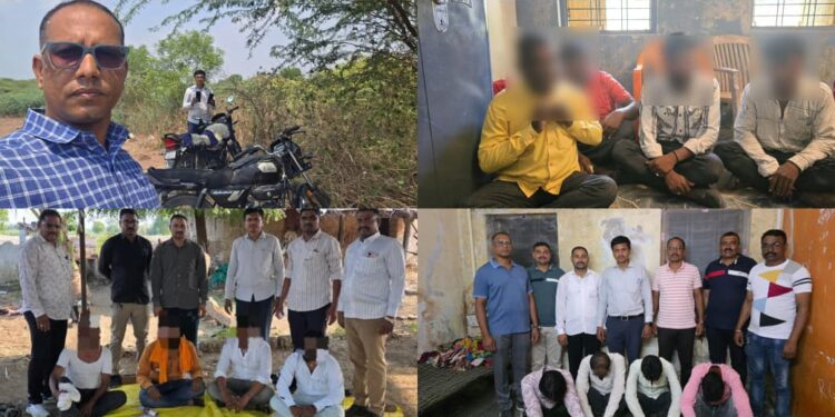 नांदेड पोलिसांचे ऑपरेशन क्रॅक डाऊन एकाच दिवशी तीन जुगार अड्ड्यांवर धाड १७ आरोपींसह ६ लाख ४० हजारचा मुद्देमाल जप्त