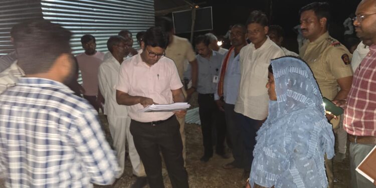 लिंबगावमध्ये जिल्हाधिकाऱ्यांचा मुक्काम ग्रामस्थांशी साधला थेट संवाद