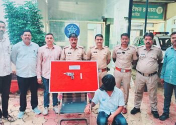 बनावटीचे अवैध अग्निशस्त्र बाळगणारा तरुण जेरबंद २५ हजारांचा मुद्देमाल जप्त