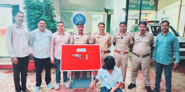 बनावटीचे अवैध अग्निशस्त्र बाळगणारा तरुण जेरबंद २५ हजारांचा मुद्देमाल जप्त