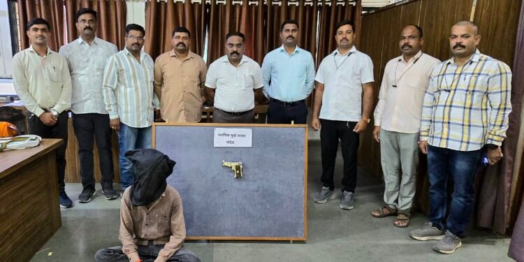नांदेडमध्ये स्थानिक गुन्हे शाखेची धडक कारवाई गावठी पिस्तलसह एका आरोपीला ठोकल्या बेड्या