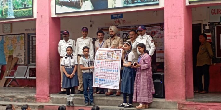 विद्यार्थ्यांमध्ये वाहतूक शिस्त अन् सुरक्षिततेची जनजागृती नांदेड पोलिसांचा व्यापक उपक्रम