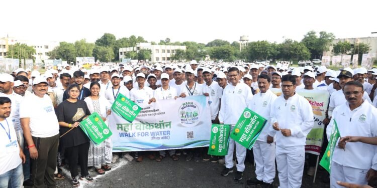 जलसंवर्धनाचा संदेश देत नांदेडमध्ये वॉक फॉर वॉटर ला उत्स्फूर्त प्रतिसाद