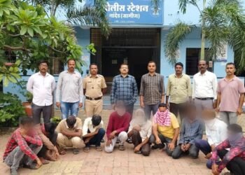 नांदेड ग्रामीण पोलिसांचा मोठा धडाका ३ ठिकाणी धाडी टाकून २१ जुगारी अटकेत ६ लाख ६६ हजारांचा मुद्देमाल जप्त