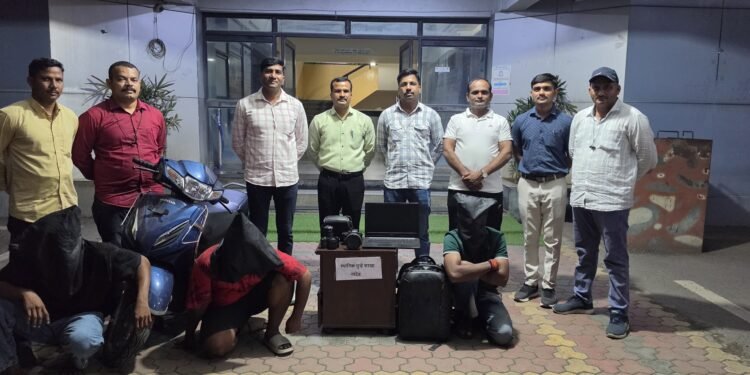 नांदेड एलसीबीची धडक कारवाई दुचाकी लॅपटॉप अन् कॅमेरा चोरणाऱ्या सराईत टोळीचा पर्दाफाश तीन अटकेत