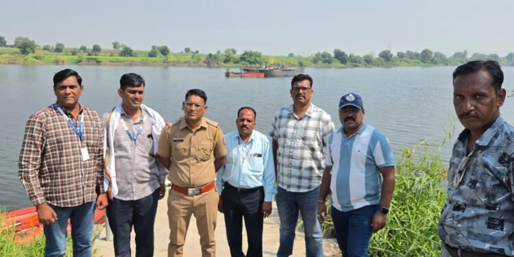वाहेगाव येथे गोदावरी नदीपात्रात बेकायदेशीर वाळू उपशावर धाड २ कोटी २९ लाख चे साहित्य जप्त